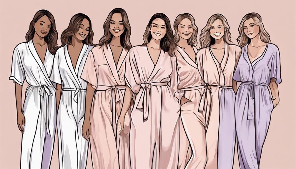elegant satin bridal sleepwear